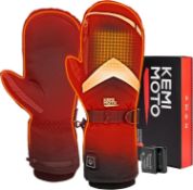 RRP £41.09 KEMIMOTO Heated Ski Gloves Mens