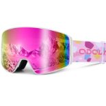 RRP £29.37 Odoland OTG Ski Goggles for Kid and Youth