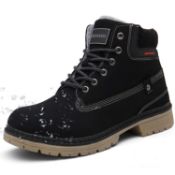 RRP £42.80 Snow Boots Womens Mens Winter Flat Ankle Boots Warm