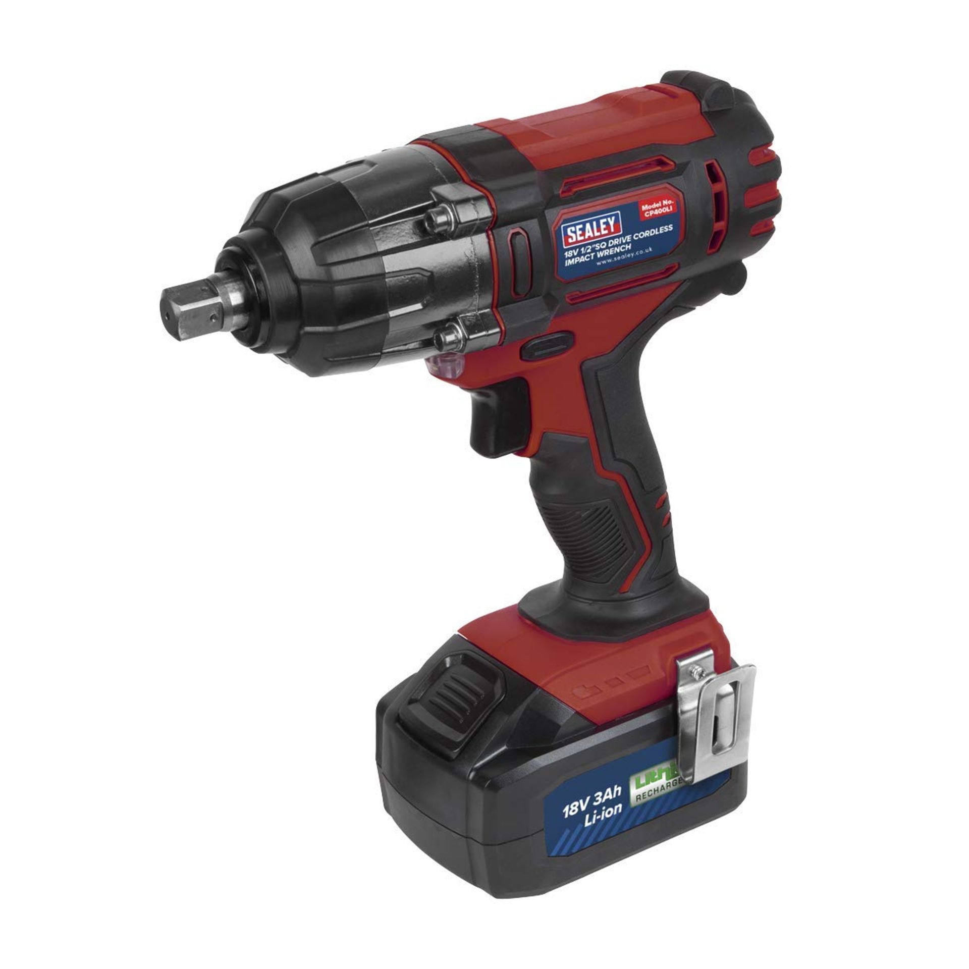 RRP £112.78 Sealey 18V 1/2" Sq Drive Cordless Impact Wrench - Red