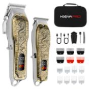 RRP £45.65 HIENA PRO Hair Clippers for Men T-Blade Trimmer Set