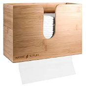 RRP £26.77 NATURE SUPPLIES | Bamboo Paper Towel Dispenser Wall Mounted | C-fold