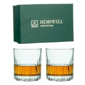 RRP £45.65 Hemswell Crystal Whiskey Glasses Set of 2-350ml Old