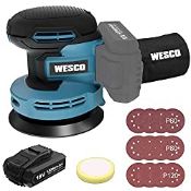 RRP £45.65 WESCO 18V Cordless Random Orbital Sander