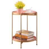 RRP £43.37 HollyHOME Round Side Table Metal End Table