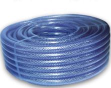 RRP £32.26 25mm (1") Clear Braided PVC Hose Pipe - 10m Length - Heavy Duty