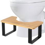 RRP £37.66 kintsukuroi Wood Squatting Toilet Stool Adult