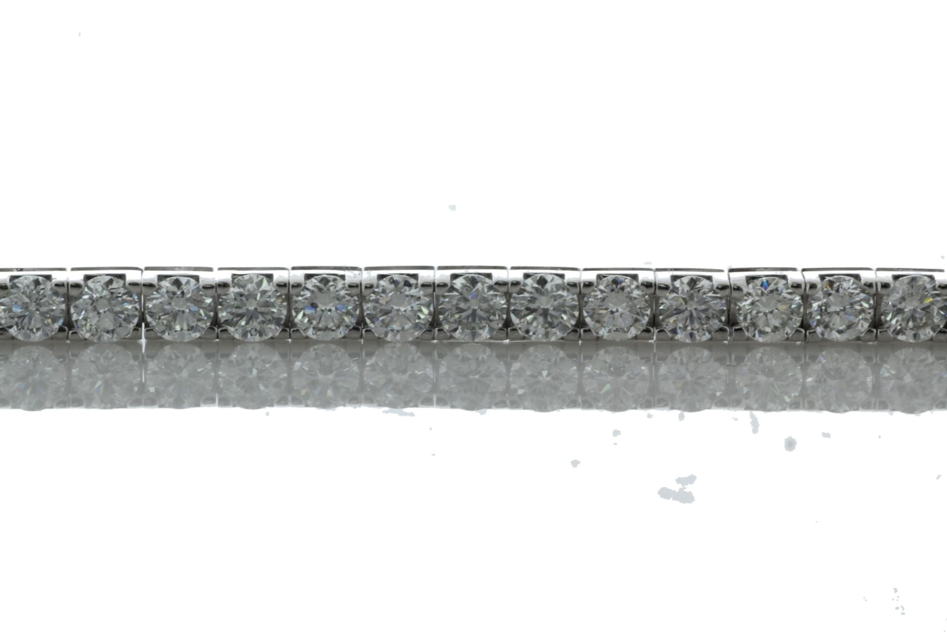 18ct White Gold Tennis Diamond Bracelet 8.65 Carats - Valued By IDI £46,110.00 - Forty six round - Image 2 of 4
