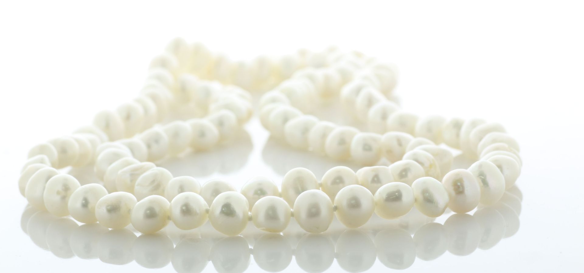 36 Inch Freshwater Cultured 8.0 - 8.5mm Pearl Necklace - Valued By AGI £335.00 - 8.0 - 8.5mm