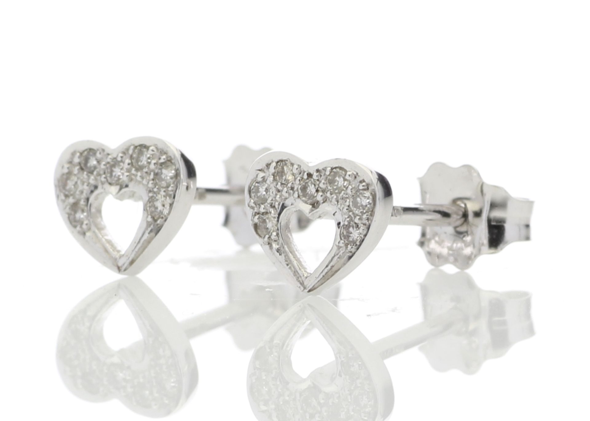 9ct White Gold Fancy Cluster Diamond Earrings - Valued By IDI £1,855.00 - Seven round brilliant - Image 2 of 5
