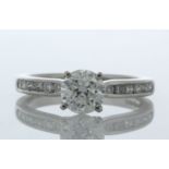 Platinum Diamond Ring (1.01) 1.19 Carats - Valued By AGI £24,720.00 - One natural round brilliant