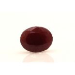 Loose Oval Ruby 2.61 Carats - Valued By GIE £7,830.00 - Colour-Purplish Red, Clarity-SI, Certificate