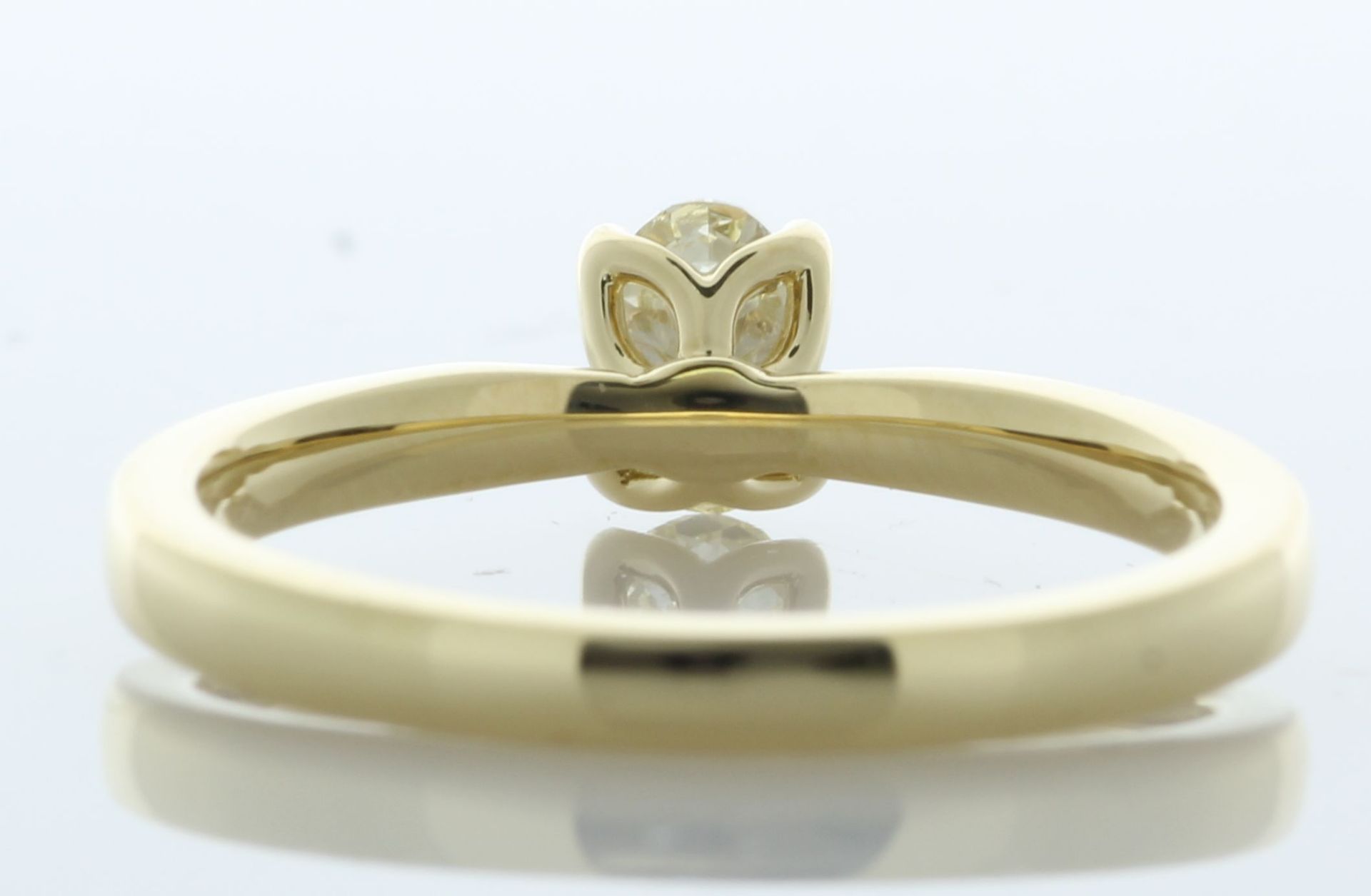 18ct Yellow Gold Single Stone Oval Cut Diamond Ring 0.42 Carats - Valued By IDI £5,685.00 - An - Image 4 of 5