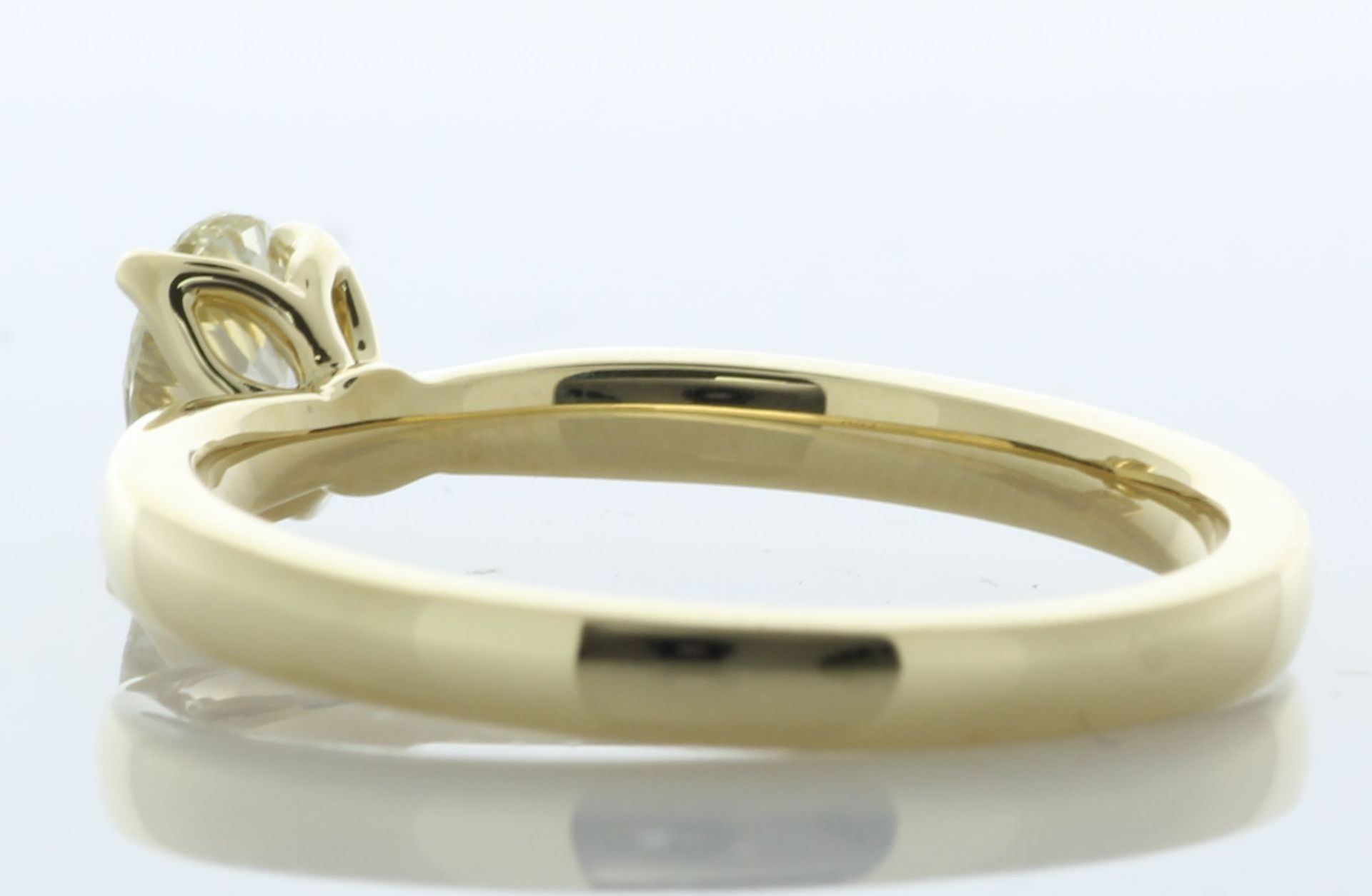 18ct Yellow Gold Single Stone Oval Cut Diamond Ring 0.42 Carats - Valued By IDI £5,685.00 - An - Image 3 of 5