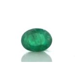 Loose Oval Emerald 2.71 Carats - Valued By GIE £5,480.00 - Colour-Emerald Green, Clarity-SI,