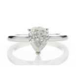 18ct White Gold Pear Cut Diamond Ring 1.02 Carats - Valued By GIE £18,350.00 - One stunning