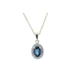 9ct Yellow Gold Diamond And Sapphire Pendant 0.11 Carats - Valued By IDI £5,045.00 - This is a