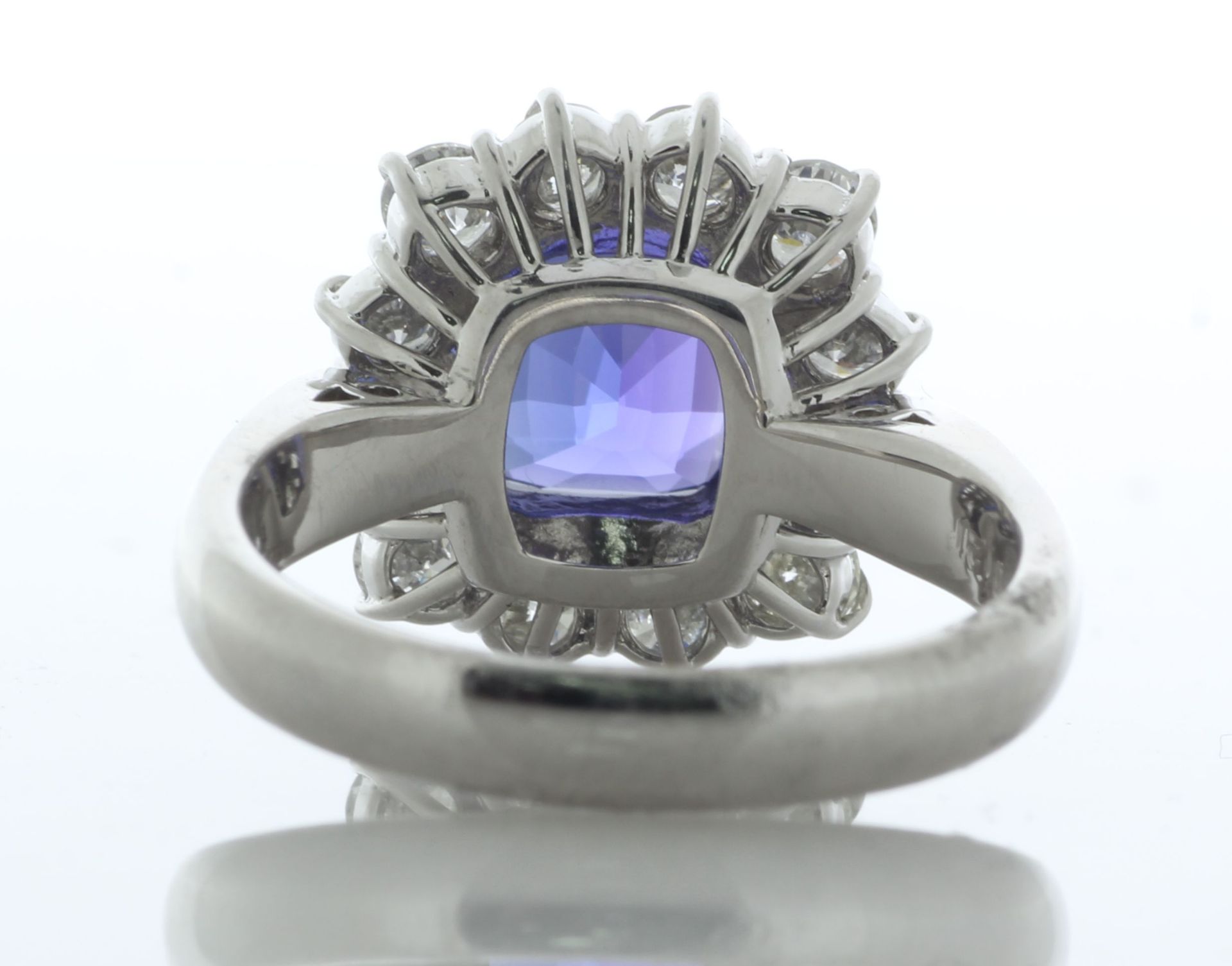 Platinum Tanzanite And Diamond Cluster Ring (T3.21) 1.21 Carats - Valued By IDI £19,575.00 - A - Image 4 of 5