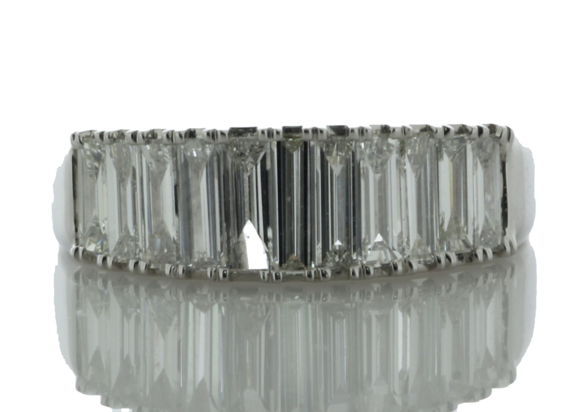 18ct White Gold Semi Eternity Baguette Cut Diamond Ring 1.08 Carats - Valued By IDI £14,870.00 -