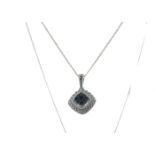 9ct White Gold Diamond Pendant 0.15 Carats - Valued By GIE £1,775.00 - A vibrant 9ct white gold