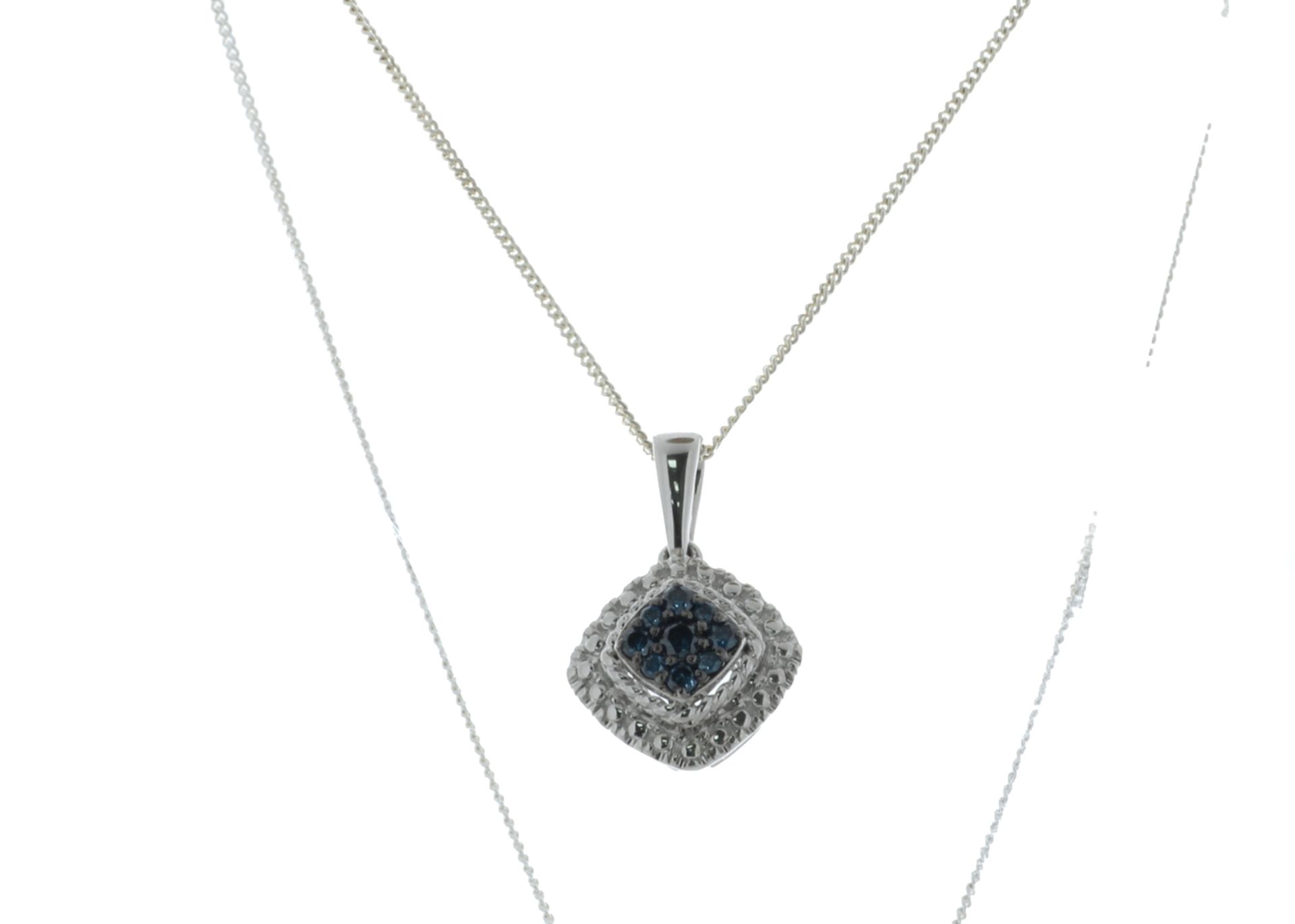 9ct White Gold Diamond Pendant 0.15 Carats - Valued By GIE £1,775.00 - A vibrant 9ct white gold