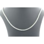 18ct White Gold Tennis Diamond Collarate 18" 6.76 Carats - Valued By IDI £41,250.00 - Sixty six
