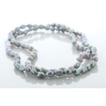 36 Inch Freshwater Cultured 6.5 - 7.0mm Pearl Necklace - Valued By AGI £340.00 - 6.5 - 7.0mm