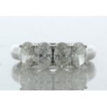 18ct White Gold Four Stone Oval Diamond Ring 1.50 Carats - Valued By GIE £26,210.00 - Four natural