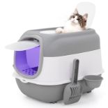 RRP £45.65 Cat Litter Box with Automatic Sand-Proof cage Sterilization