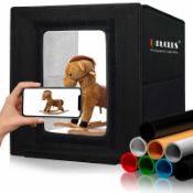 RRP £38.85 DUCLUS Light Box Photography 30cm/12"x12" Portable Photo-Box Booth
