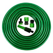 RRP £27.35 ZENO Reinforced Garden Hose Pipe with Spray Nozzle Fittings