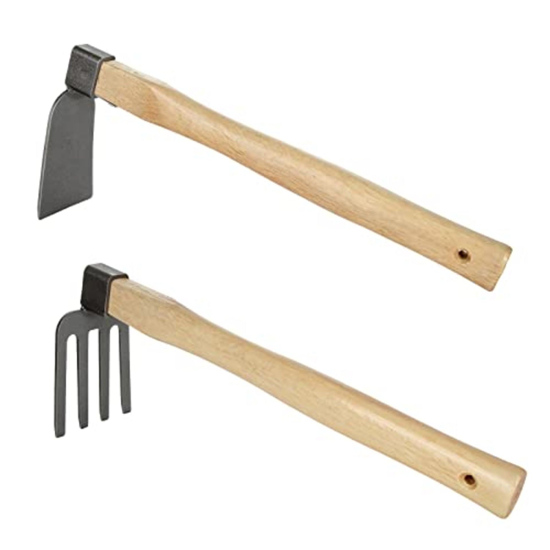 RRP £22.82 GOYADA 2PCS (Garden Digging Hoe + Garden Cultivator Rake)