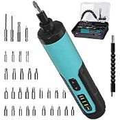 RRP £30.81 Electric Cordless Screwdriver Set Kiprim 4V Rechargeable