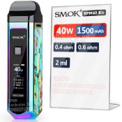 RRP £26.25 Official SMOK RPM40 1500mAh 40W E Cigarettes Starter