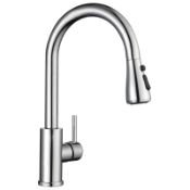 RRP £48.42 DAYONE Chrome Pull Out Kitchen Sink Mixer Tap