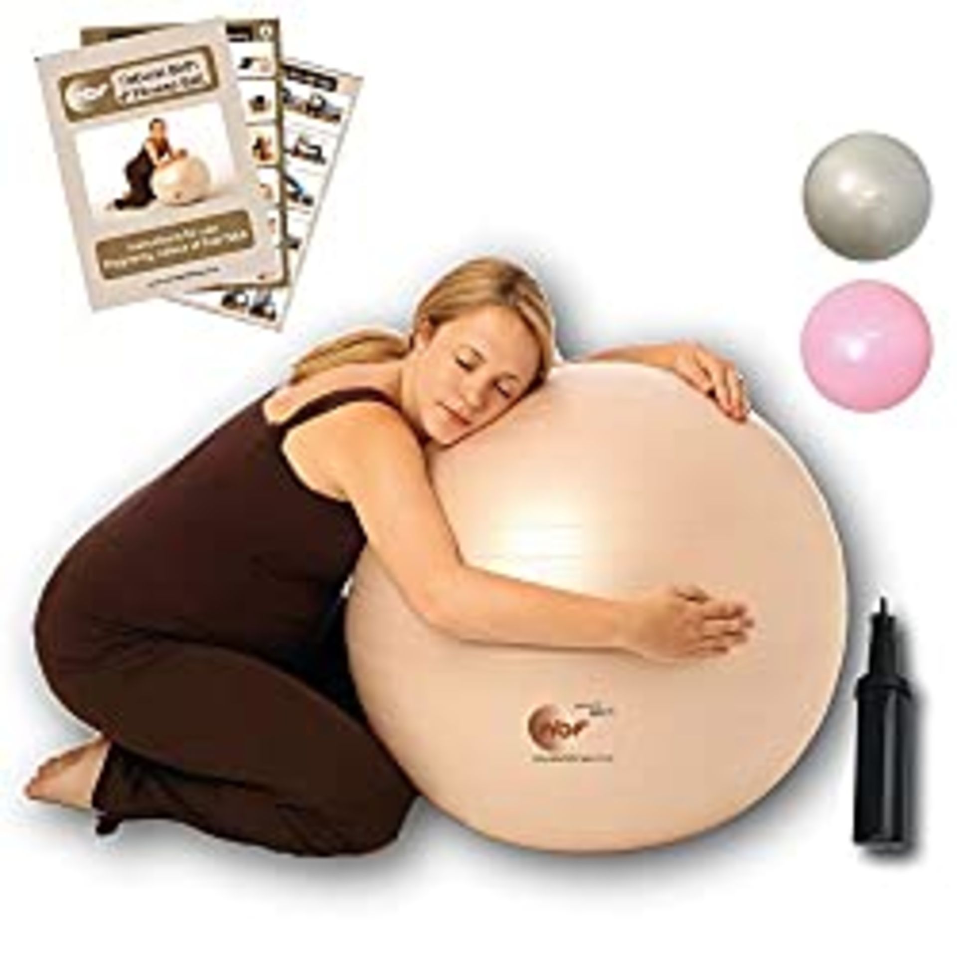 RRP £22.32 nbf Birthing Ball with Pump and Pregnancy Instruction - Image 2 of 4