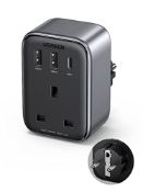 RRP £15.97 UGREEN UK to European Plug Adapter PD 30W Travel Adapter