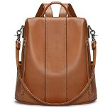 RRP £75.17 S-ZONE Women Anti-Theft Leather Backpack Purse Soft