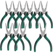 RRP £18.25 ZOENHOU 10 PCS 6 Inch Needle Nose Pliers with Wire Cutter