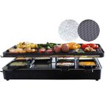 RRP £51.36 Milliard Raclette Grill for 8 - Include Granite Cooking Stone