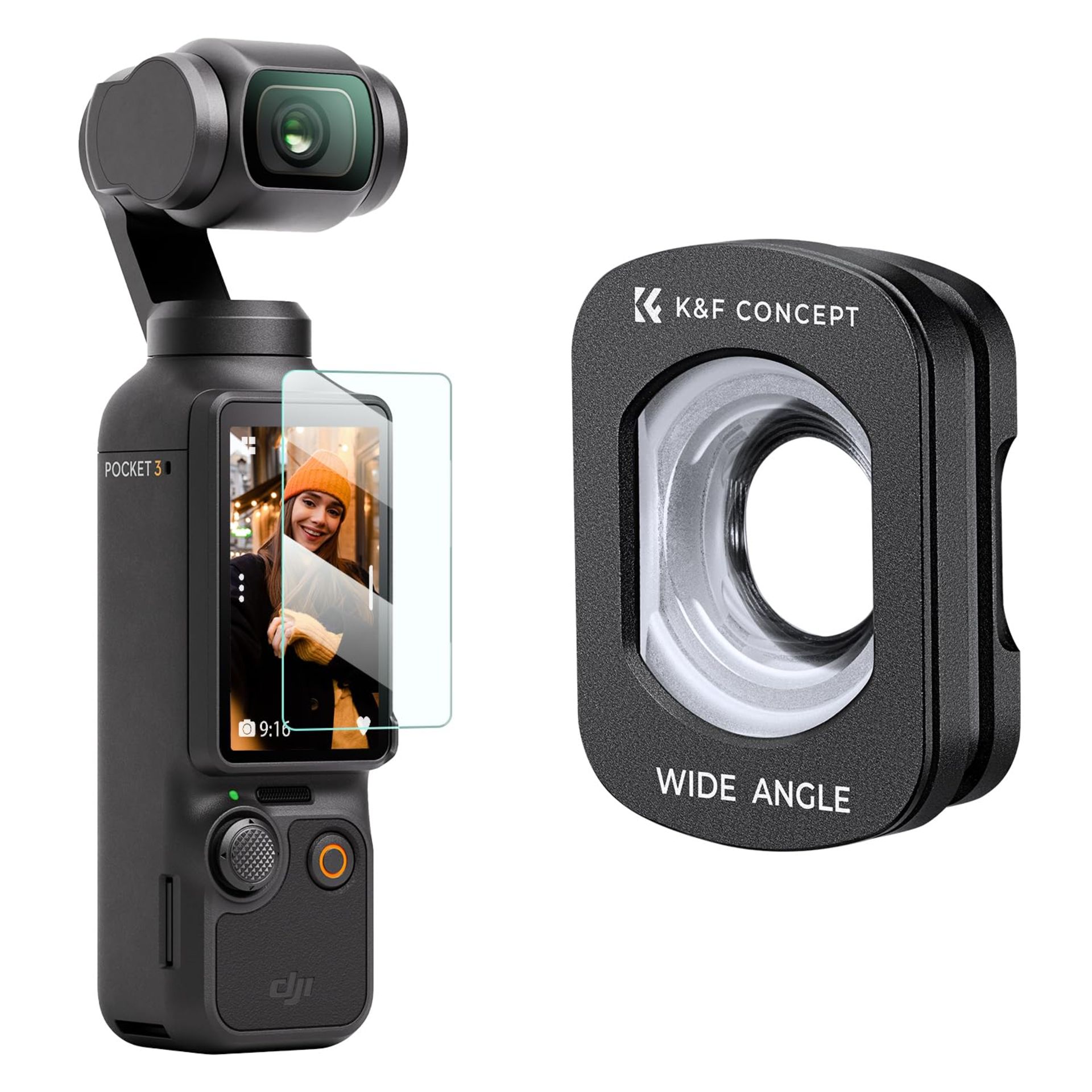 RRP £31.95 K&F Concept Magnetic Wide Angle Lens Compatible with DJI OSMO POCKET 3 - Image 2 of 3