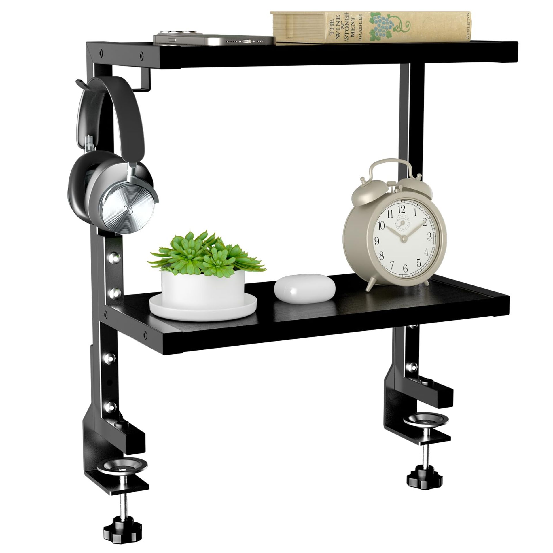 RRP £68.47 PUTORSEN 15 inch Clamp-on Above or Below Desk Storage Shelf - Image 2 of 3