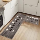 RRP £26.28 Kitchen Rugs Runner Set of 2 Anti Fatigue Kitchen Floor