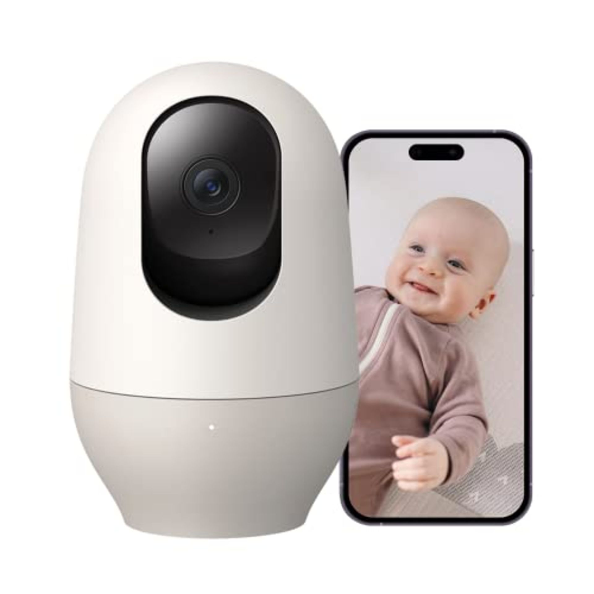 RRP £46.81 nooie 2K Baby Monitor WiFi Baby Camera - Image 2 of 3