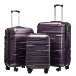 RRP £161.35 COOLIFE Hard Shell Suitcase with TSA Lock and 4 Spinner