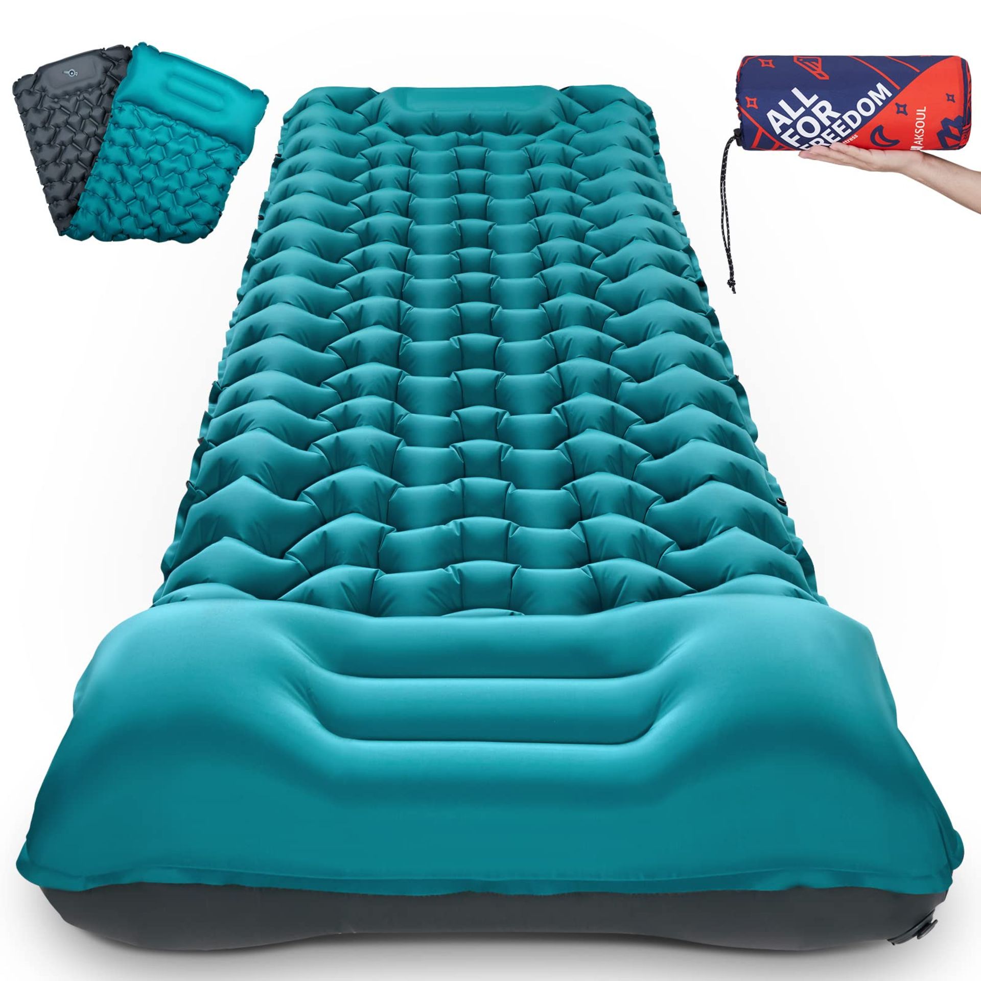 RRP £30.80 Camping Sleeping Self Inflating Mat: 10cm Thick Lightweight