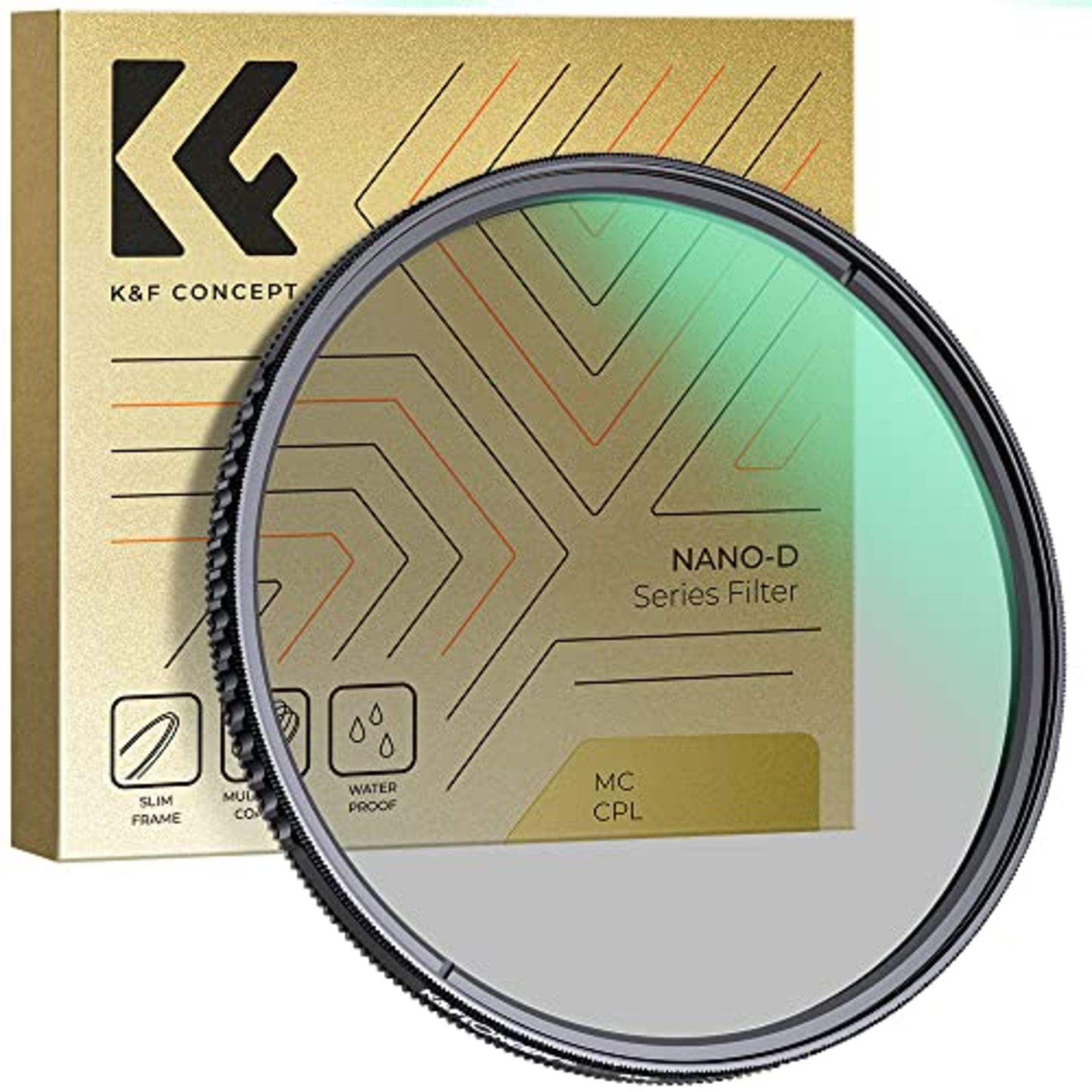 RRP £28.52 K&F Concept 62mm CPL Filter Circular Polarizing Lens Filters (Nano-D Series) - Image 2 of 3