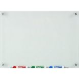 RRP £62.52 Frosted Glass Dry-Erase Board - 60 cm x 90 cm - Includes Aluminium MarkerTray