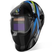 RRP £45.65 HITBOX Auto Darkening Welding Helmet Solar Powered