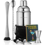 RRP £29.54 Mixology Cocktail Shaker Set Drink Mixer